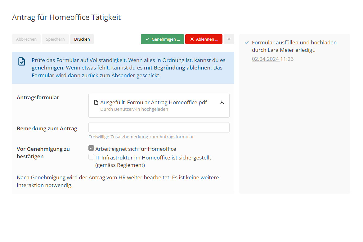 Digitale HR-Prozesse - Antrag bearbeiten