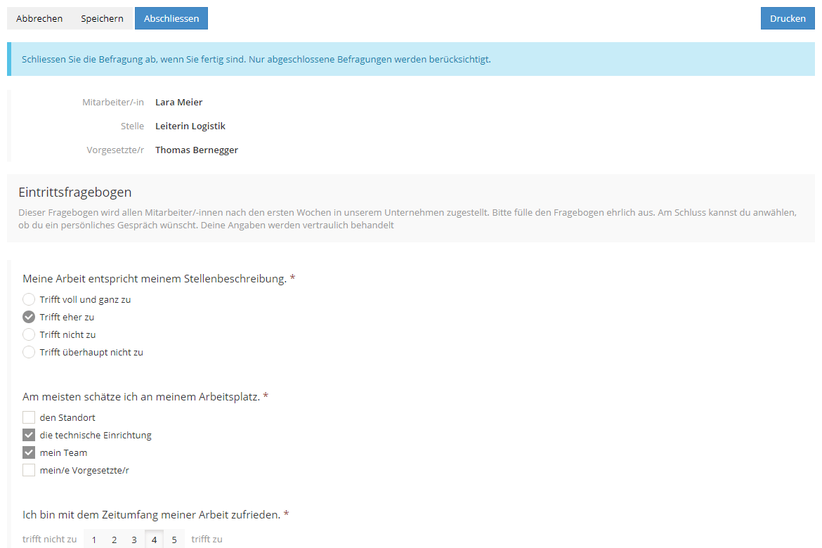 Eintrittsfragebogen ausfüllen (Onboarding-Tool)